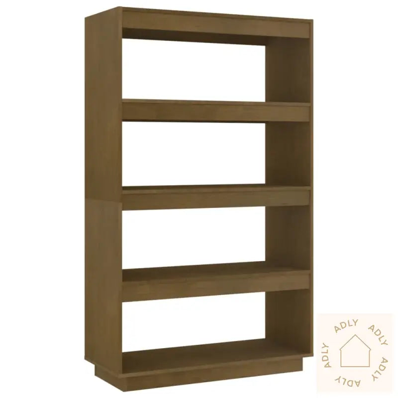 Bokhylle/Romdeler Honningbrun 80X35X135 Cm Heltre Furu