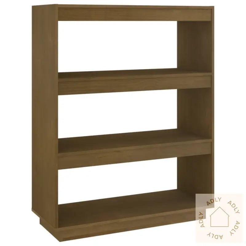 Bokhylle/Romdeler Honningbrun 80X35X103 Cm Heltre Furu