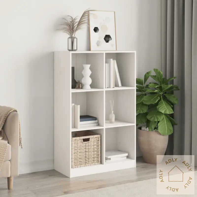 Bokhylle Hvit 70X33X110 Cm Heltre Furu