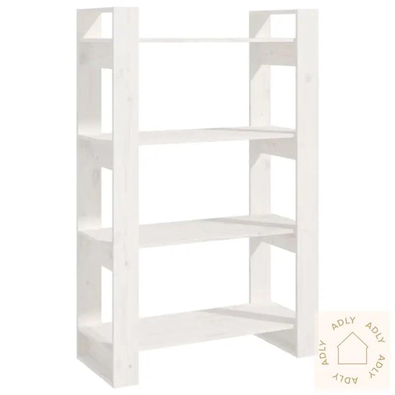 Bokhylle/Romdeler Hvit 80X35X125 Cm Heltre Furu