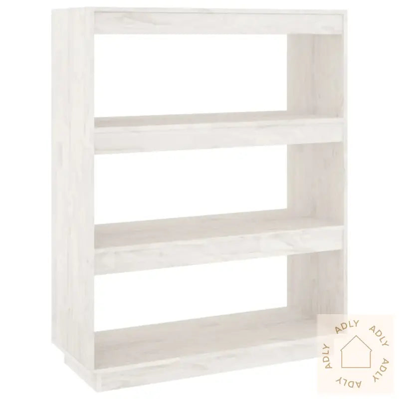 Bokhylle/Romdeler Hvit 80X35X103 Cm Heltre Furu