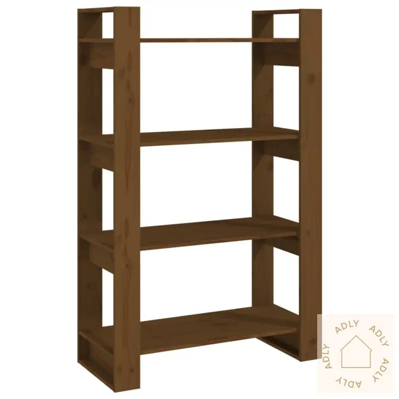 Bokhylle/Romdeler Honningbrun 80X35X125 Cm Heltre