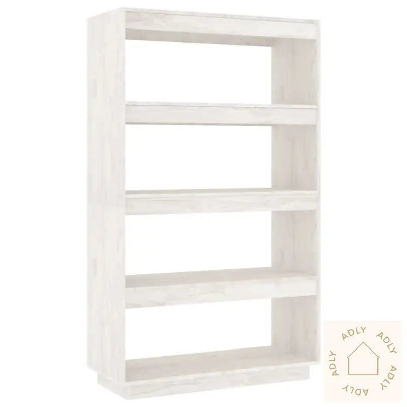 Bokhylle/Romdeler Hvit 80X35X135 Cm Heltre Furu
