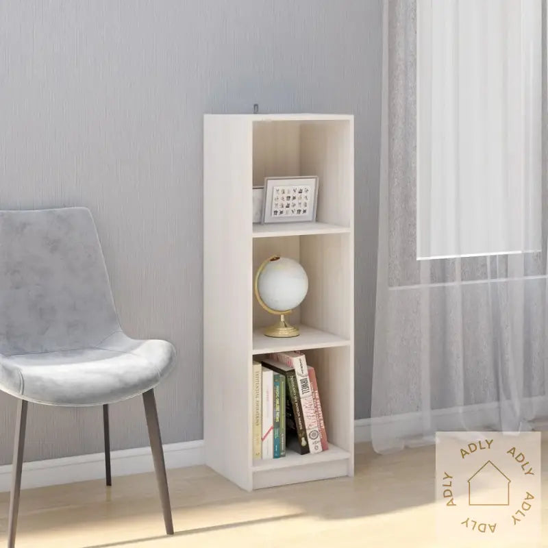 Bokhylle/Romdeler Hvit 36X33X110 Cm Heltre Furu