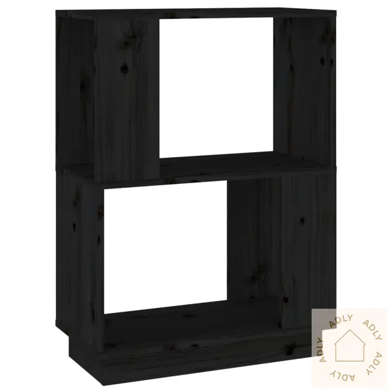 Bokhylle/Romdeler Svart 51X25X70 Cm Heltre Furu