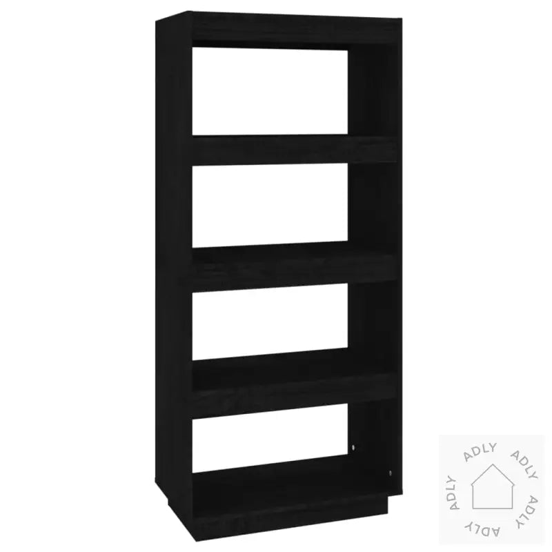 Bokhylle/Romdeler Svart 60X35X135 Cm Heltre Furu