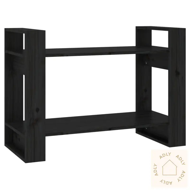 Bokhylle/Romdeler Svart 80X35X56,5 Cm Heltre Furu
