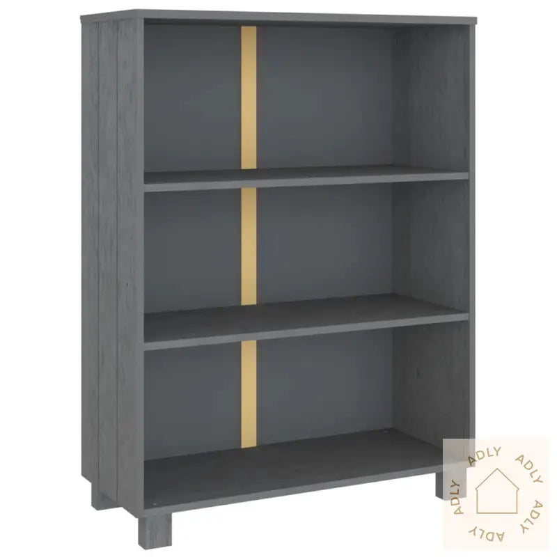 Bokhylle Hamar Mørkegrå 85X35X112 Cm Heltre Furu