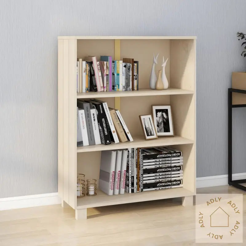Bokhylle Hamar Honningbrun 85X35X112 Cm Heltre Furu