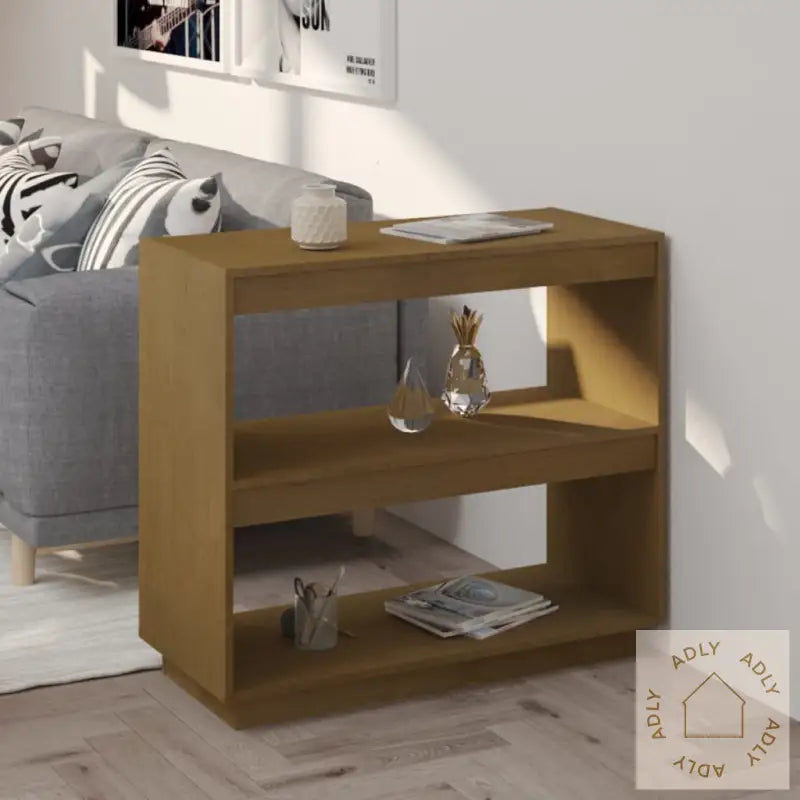 Bokhylle Honningbrun 80X35X71 Cm Heltre Furu