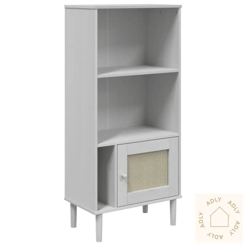Bokhylle Senja Hvit 60X35X130 Cm Heltre Furu