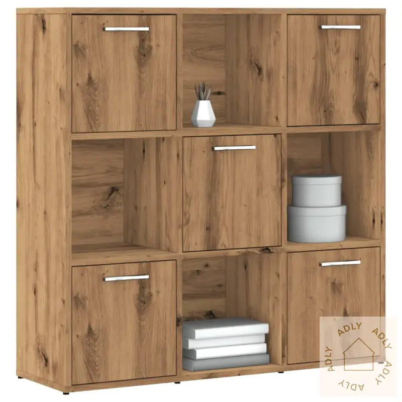 Bokhylle Artisan Eik 90X28X90 Cm Konstruert Tre