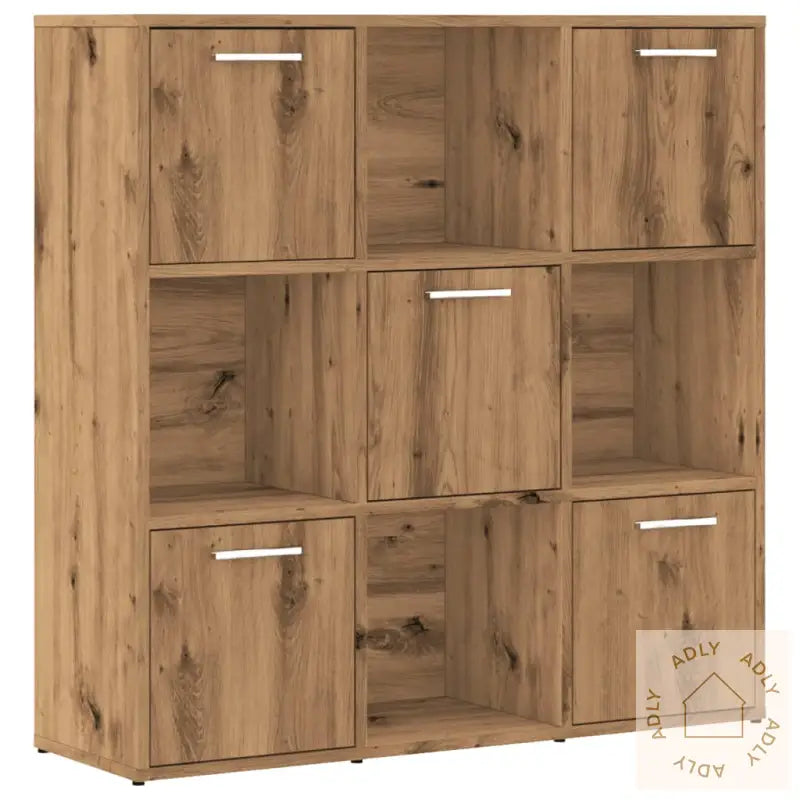 Bokhylle Artisan Eik 90X28X90 Cm Konstruert Tre