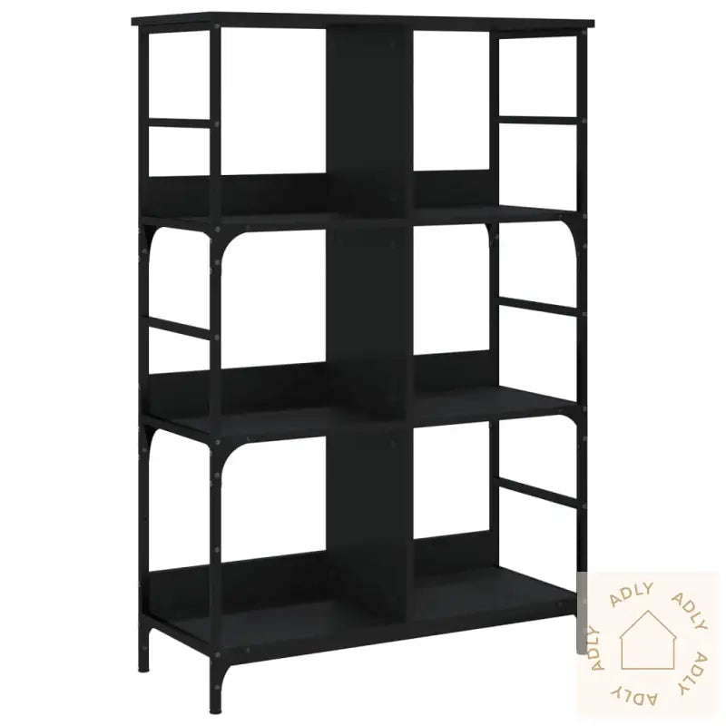 Bokhylle Svart 78,5X33X117,5 Cm Konstruert Tre