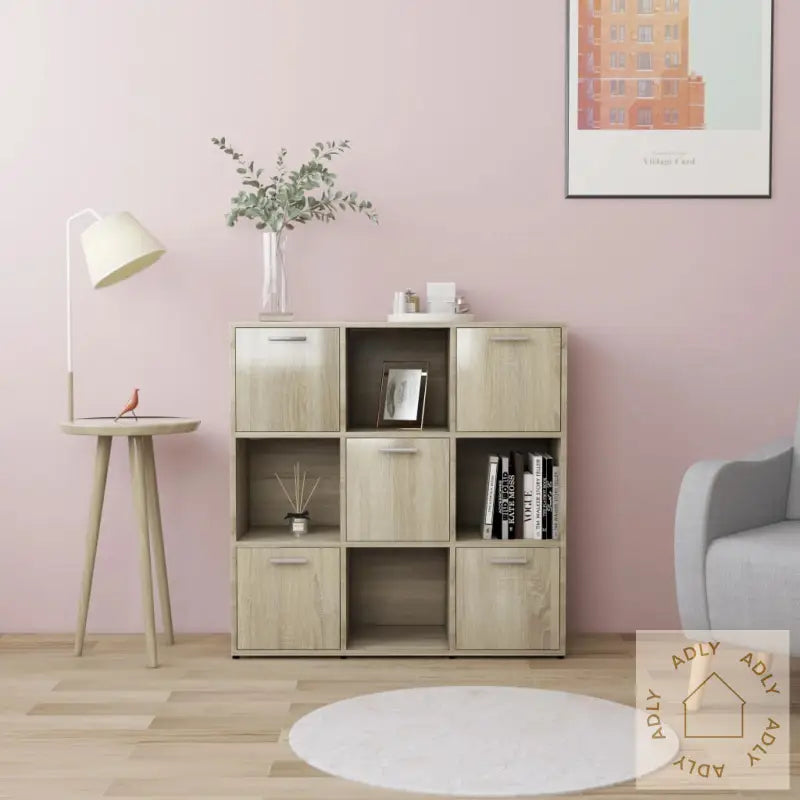 Bokhylle Sonoma Eik 90X30X90 Cm Konstruert Tre