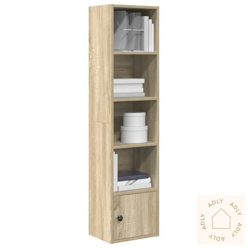 Bokhylle Sonoma Eik 31X24X127 Cm Konstruert Tre