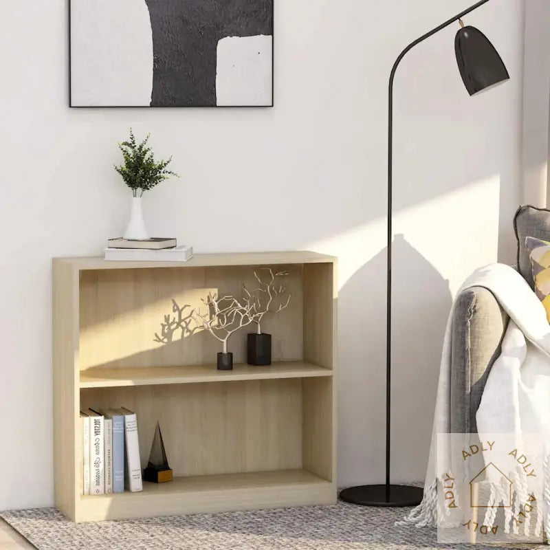 Bokhylle Sonoma Eik 80X24X75 Cm Konstruert Tre