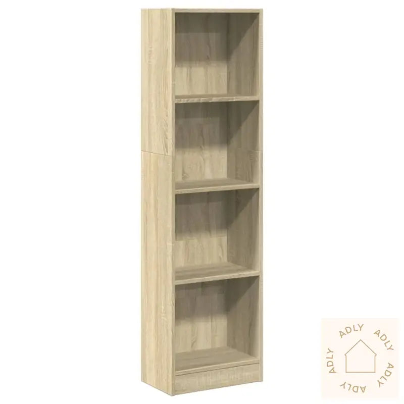 Bokhylle Sonoma Eik 40X24X143 Cm Konstruert Tre