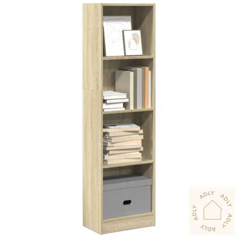 Bokhylle Sonoma Eik 40X24X143 Cm Konstruert Tre