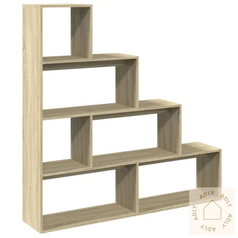 Bokhylle 4 Etasjer Sonoma Eik 143,5X29X143,5 Cm Konstruert Tre