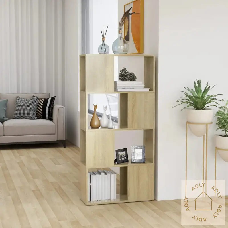 Bokhylle/Romdeler Sonoma Eik 60X24X124,5 Cm Konstruert Tre