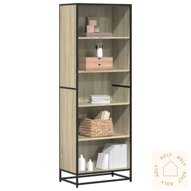 Bokhylle Sonoma Eik 60X35X170,5 Cm Konstruert Tre