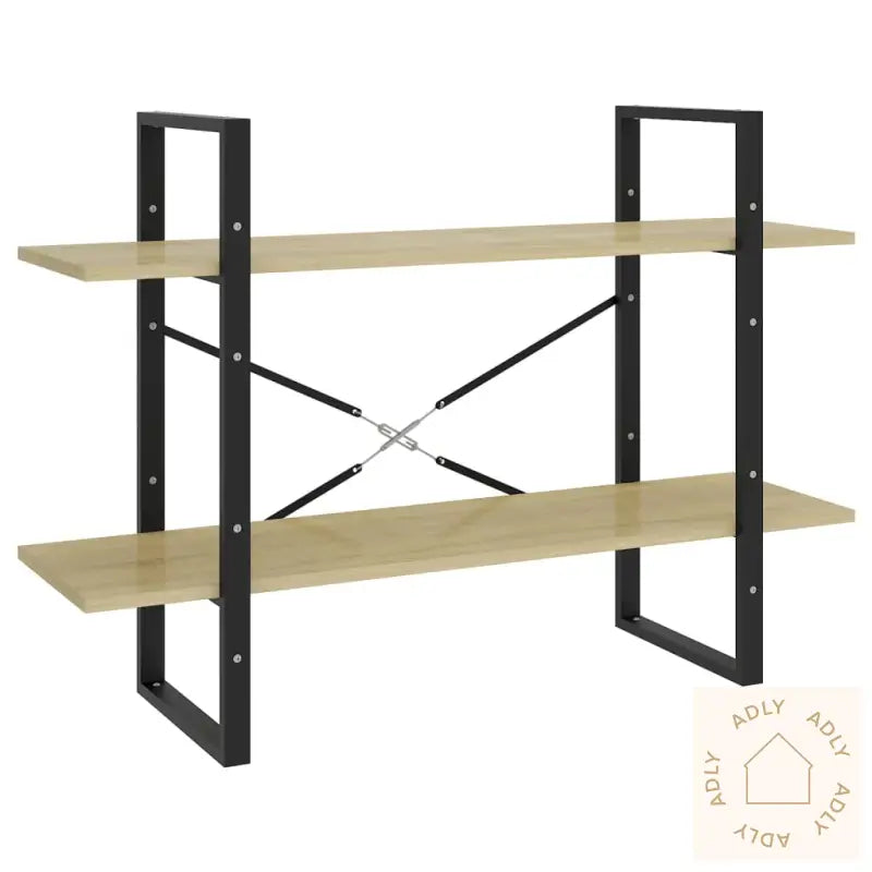 Bokhylle 2 Nivåer Sonoma Eik 100X30X70 Cm Konstruert Tre