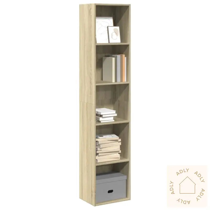 Bokhylle Sonoma Eik 40X30X189 Cm Konstruert Tre