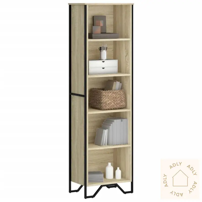 Bokhylle Sonoma Eik 50X31X169 Cm Konstruert Tre
