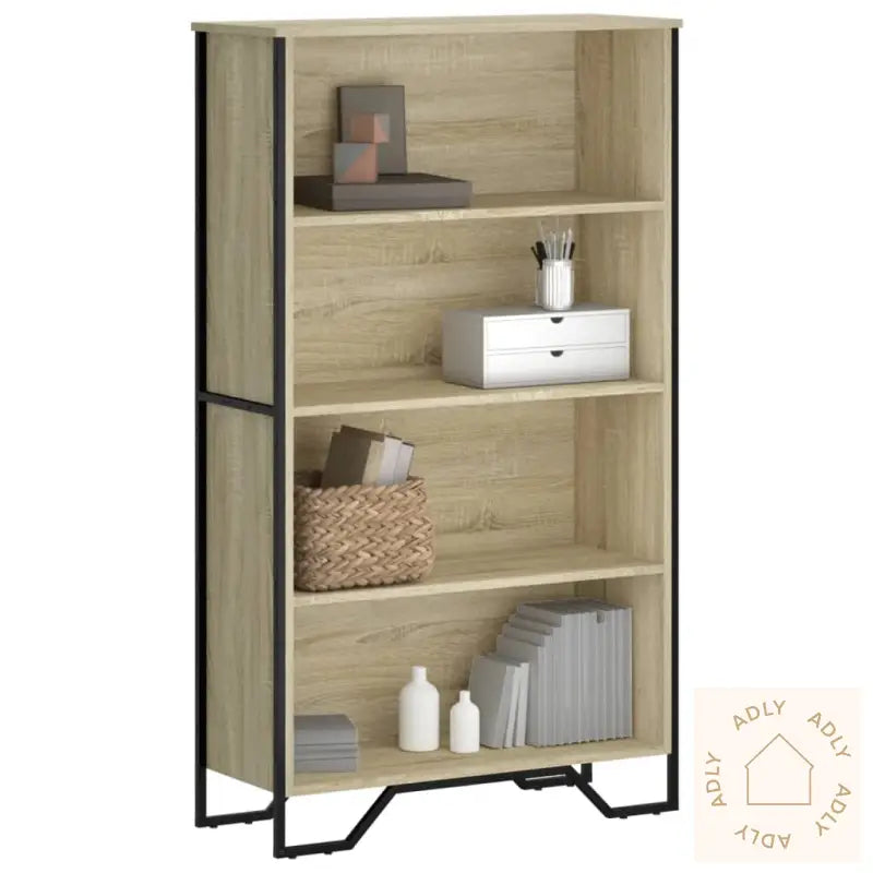 Bokhylle Sonoma Eik 80X31X137,5 Cm Konstruert Tre