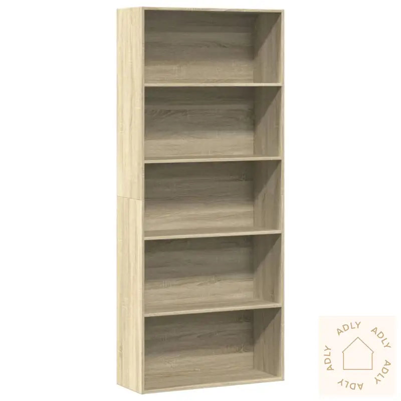 Bokhylle Sonoma Eik 80X30X189 Cm Konstruert Tre