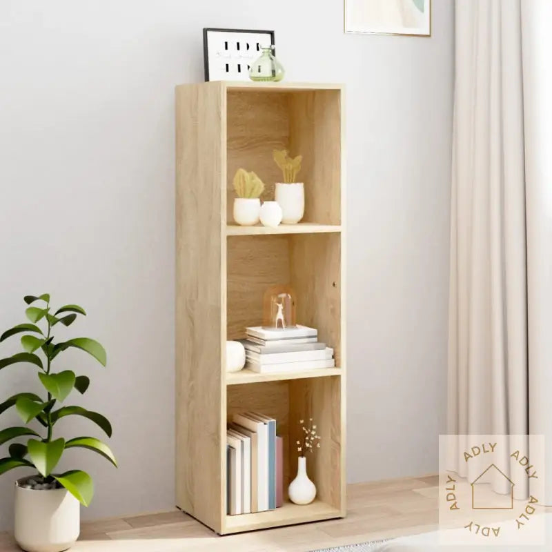 Bokhylle/Tv-Benk Sonoma Eik 36X30X114 Cm Konstruert Tre