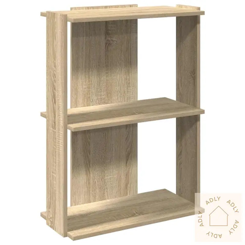 Bokhylle 3 Etasjer Sonoma Eik 60X30X80 Cm Konstruert Tre