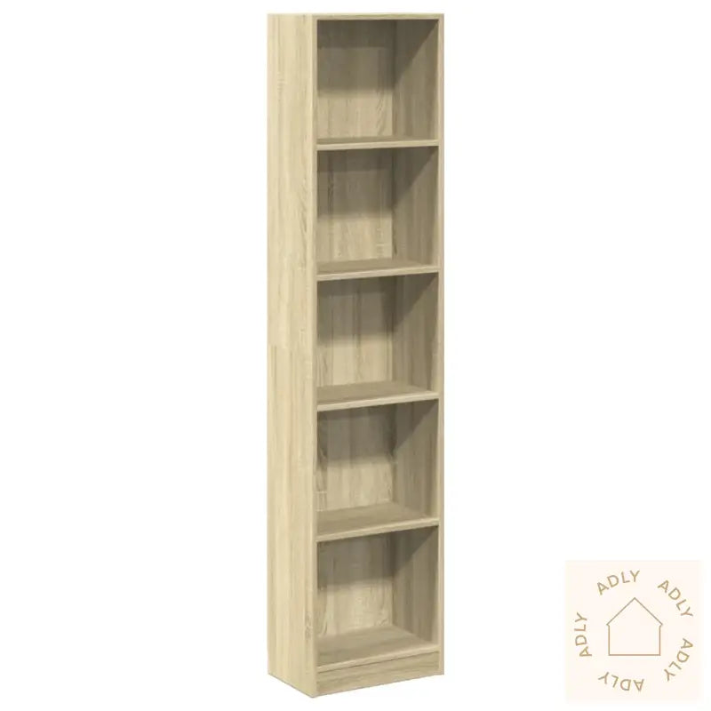 Bokhylle Sonoma Eik 40X24X176 Cm Konstruert Tre