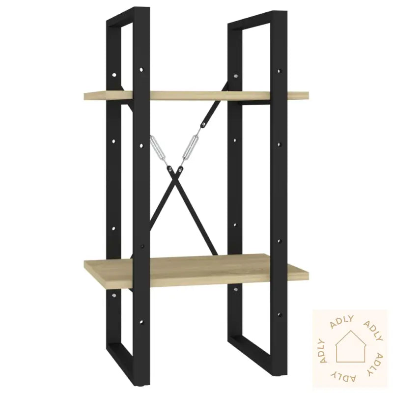 Bokhylle 2 Nivåer Sonoma Eik 40X30X70 Cm Konstruert Tre