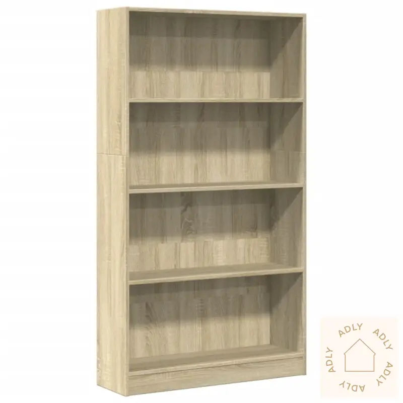 Bokhylle Sonoma Eik 80X24X143 Cm Konstruert Tre