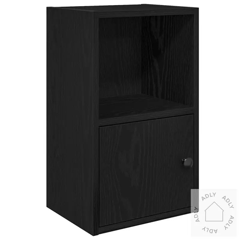 Bokhylle Svart Eik 31X24X52 Cm Konstruert Tre