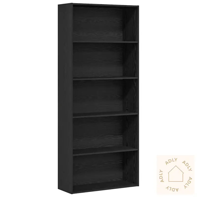 Bokskap Svart Eik 80X30X189 Cm Konstruert Tre