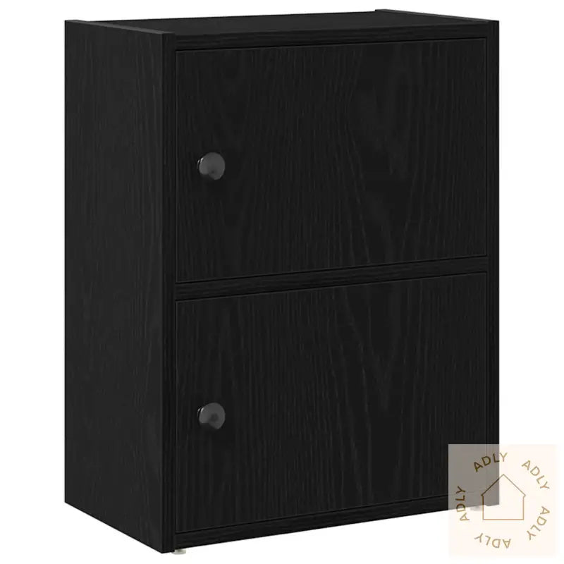 Bokhylle Svart Eik 40X24X52 Cm Konstruert Tre