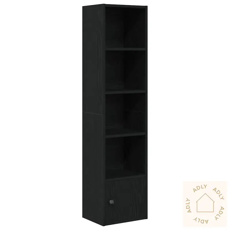 Bokhylle Svart Eik 31X24X127 Cm Konstruert Tre