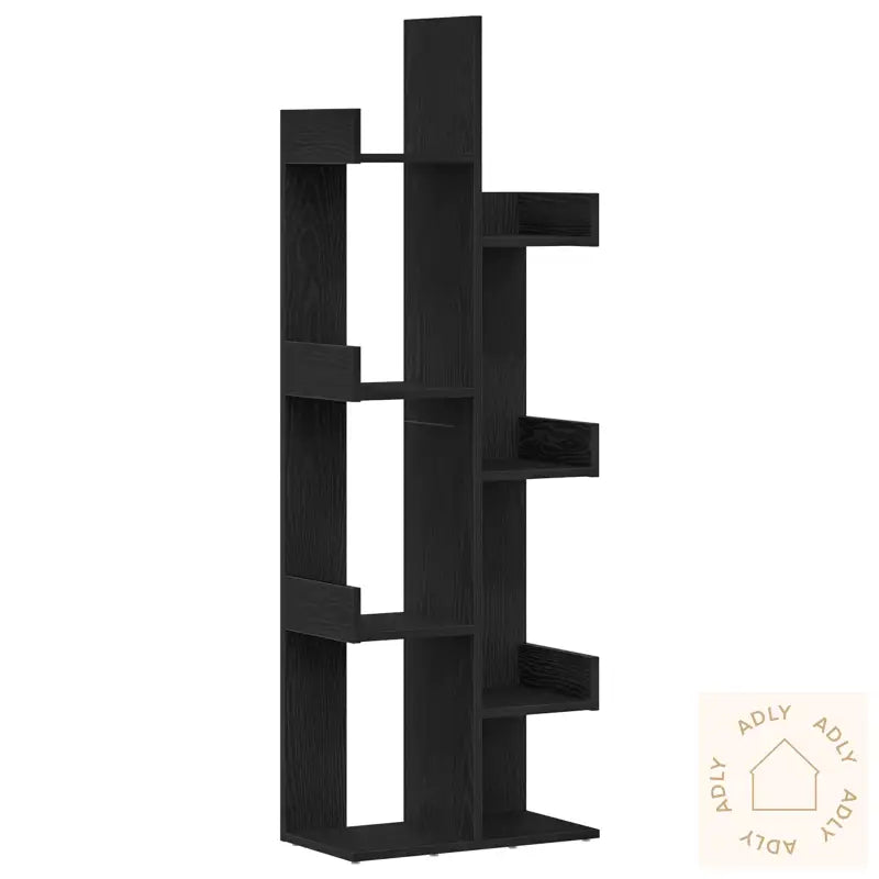 Bokhylle Svart Eik 48X25,5X140 Cm Ingeniørtre