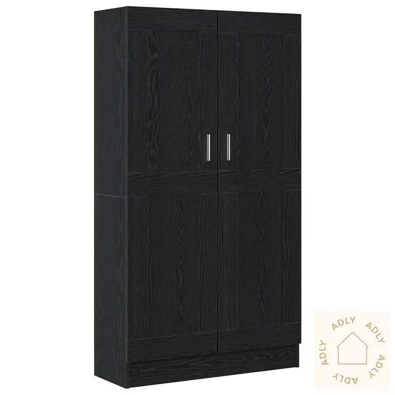 Bokskap 2 Stk Svart Eik 165X30,5X150 Cm Laget Av Tre