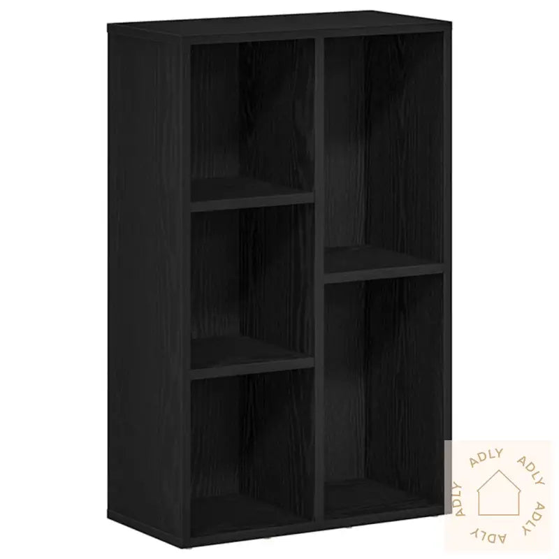 Bokhylle Svart Eik 50X25X80 Cm Konstruert Tre