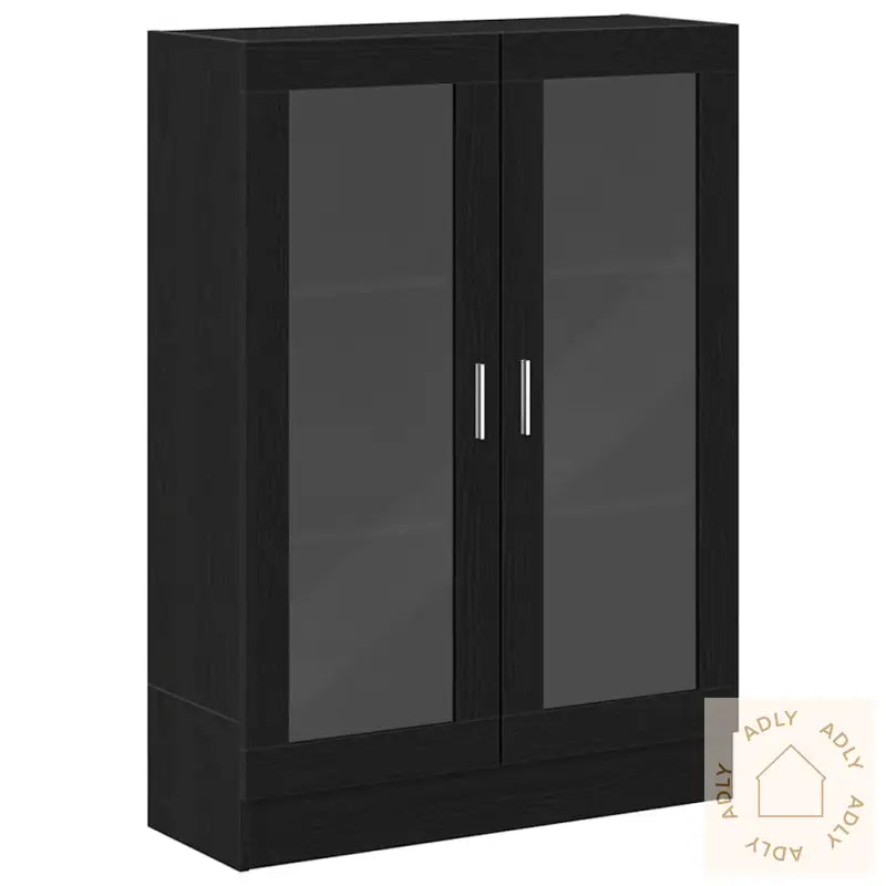 Bokhylle Svart Eik 82,5X30,5X115 Cm Konstruert Tre