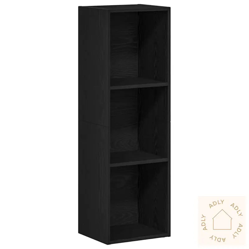 Bokhylle Svart Eik 36X30X114 Cm Konstruert Tre