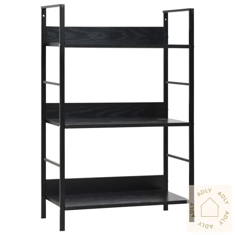 Bokhylle 3 Lag Svart 60X27,6X90,5 Cm Konstruert Tre