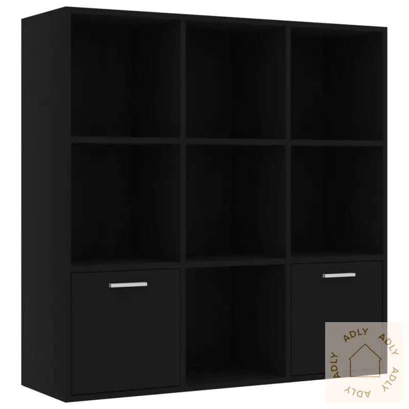 Bokhylle Svart 98X30X98 Cm Konstruert Tre