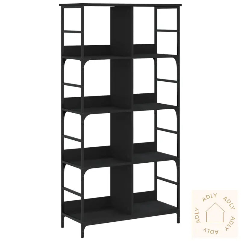 Bokhylle Svart 78,5X33X153 Cm Konstruert Tre