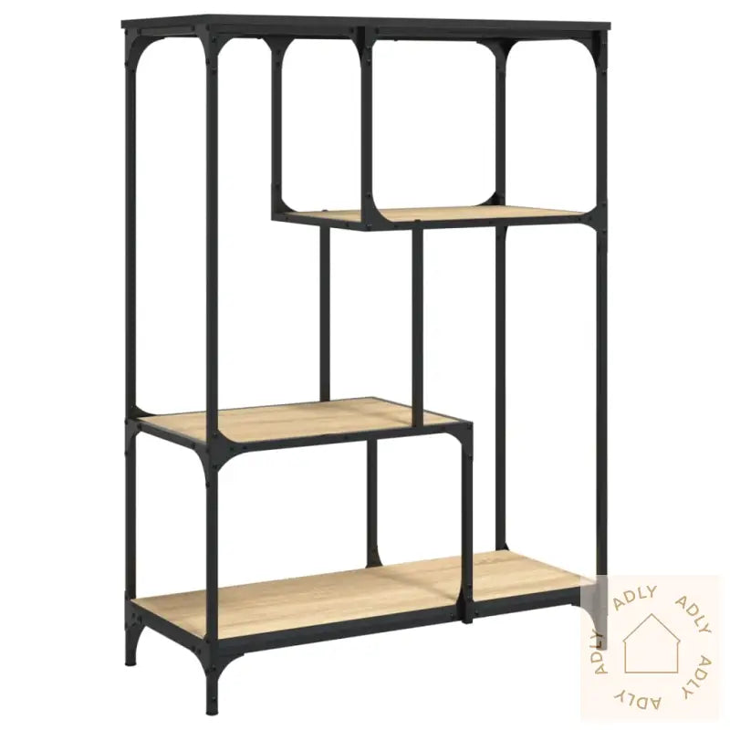 Bokhylle Sonoma Eik 81X36X115 Cm Konstruert Tre Og Jern