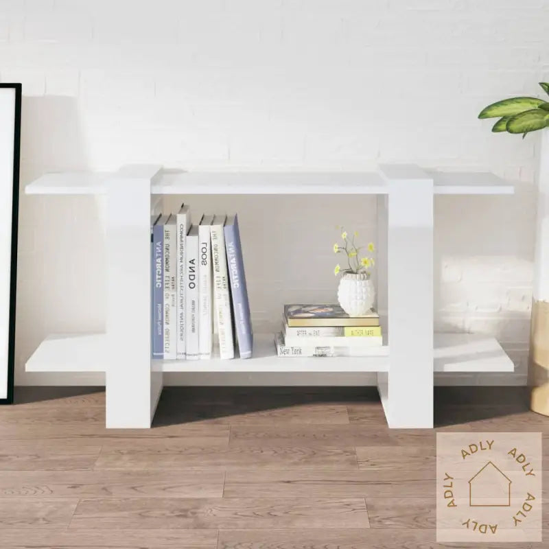 Bokhylle Høyglans Hvit 100X30X51 Cm Konstruert Tre